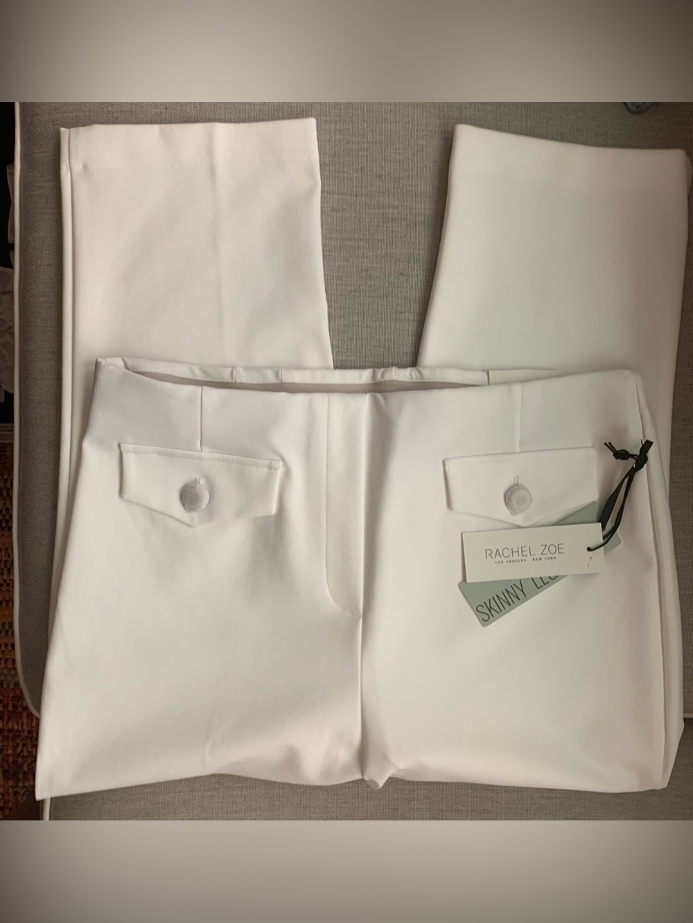 Rachel Zoe White Skinny Leg Dress Pants